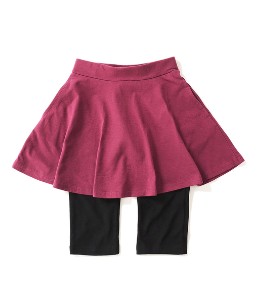 devirock（デビロック）の「ポケット付き 無地6分丈スカッツ（スカート・キッズ・ピンク系その他/グリーン系その他/レッド系その他/ヘザーチャコール/ブラック/ネイビー/カーキ/ラベンダー/ブルー系その他/パープル系その他・90cm/100cm/110cm/130cm/140cm/150cm/80ｃｍ/95cm/120cm/160cm）」の18枚目の写真