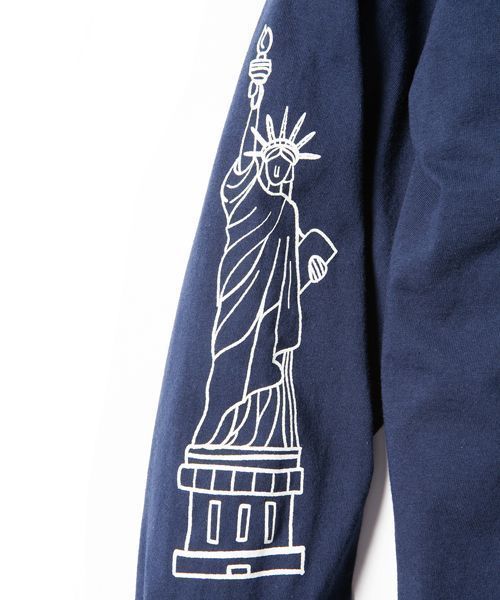 68&brothers(シックスティエイトアンドブラザーズ)の「L/S Tee "Souvenir"(Tシャツ/カットソー・メンズ・ホワイト/ネイビー/ヘザーグレー・MEDIUM/LARGE/X-LARGE)」の5枚目の写真