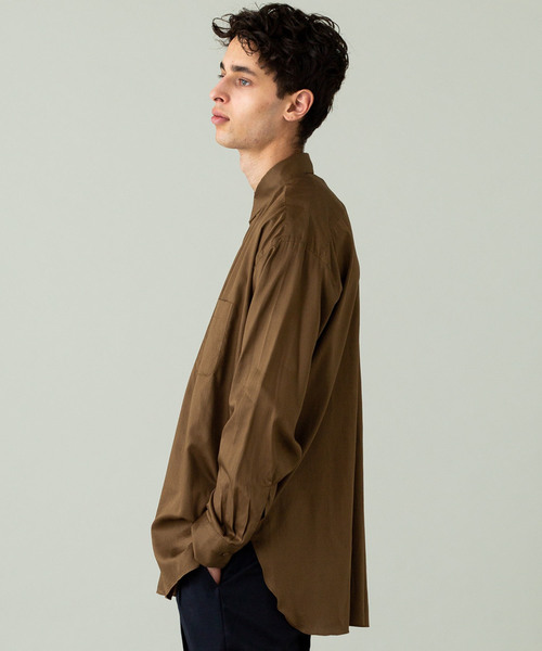 ☆安売り！☆MARKAWARE ブラウン 長袖シャツ marka（マーカ）の「【marka/markaware】EX.WIDE COLLAR SHIRT L