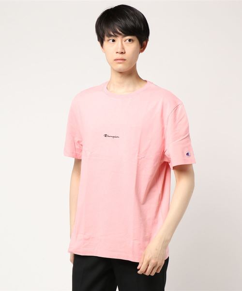 Champion（チャンピオン）の「Champion×EDIFICE / チャンピオン別注 SMALL LOGO TEE（Tシャツ/カットソー・メンズ・ブラック/ホワイト/ベージュ/ネイビー/ピンク・MEDIUM/LARGE/SMALL）」の10枚目の写真