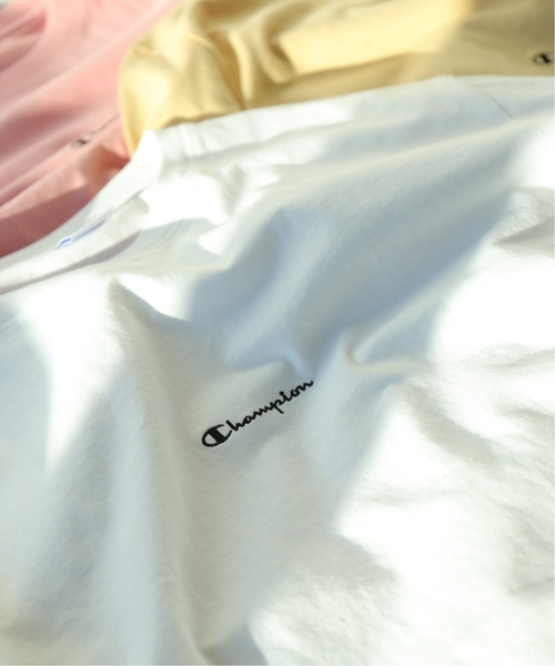 Champion（チャンピオン）の「Champion×EDIFICE / チャンピオン別注 SMALL LOGO TEE（Tシャツ/カットソー・メンズ・ブラック/ホワイト/ベージュ/ネイビー/ピンク・MEDIUM/LARGE/SMALL）」の12枚目の写真