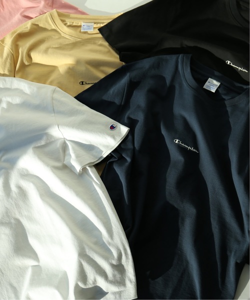 Champion（チャンピオン）の「Champion×EDIFICE / チャンピオン別注 SMALL LOGO TEE（Tシャツ/カットソー・メンズ・ブラック/ホワイト/ベージュ/ネイビー/ピンク・MEDIUM/LARGE/SMALL）」の13枚目の写真