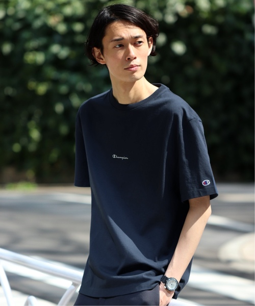 Champion（チャンピオン）の「Champion×EDIFICE / チャンピオン別注 SMALL LOGO TEE（Tシャツ/カットソー・メンズ・ブラック/ホワイト/ベージュ/ネイビー/ピンク・MEDIUM/LARGE/SMALL）」の19枚目の写真