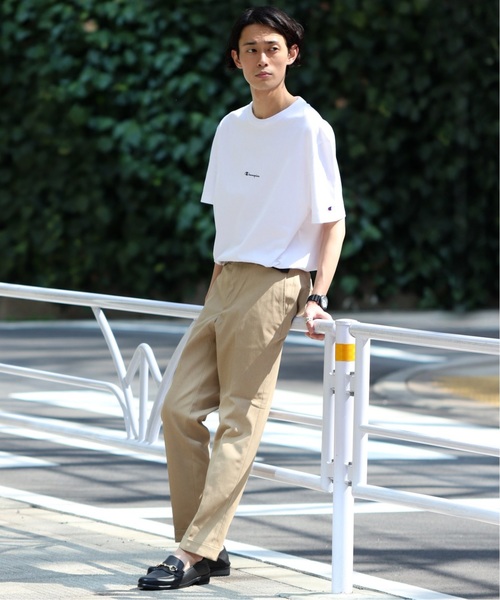 Champion（チャンピオン）の「Champion×EDIFICE / チャンピオン別注 SMALL LOGO TEE（Tシャツ/カットソー・メンズ・ブラック/ホワイト/ベージュ/ネイビー/ピンク・MEDIUM/LARGE/SMALL）」の22枚目の写真