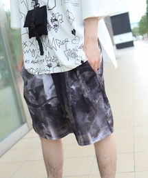 【セットアップ対応】MESH SHORTS/アートプリント 総柄ショーツ