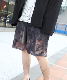 【セットアップ対応】MESH SHORTS/アートプリント 総柄ショーツ