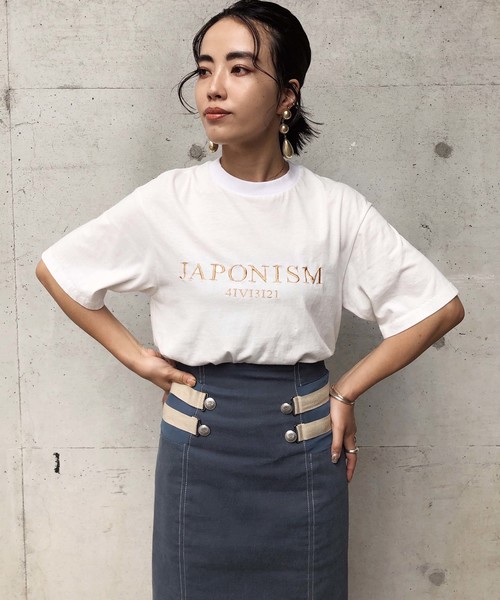 Ameri（アメリ）の「JAPONISM TEE（Tシャツ/カットソー・レディース・ホワイト/ブラック/ブラウン・FREE）」の4枚目の写真