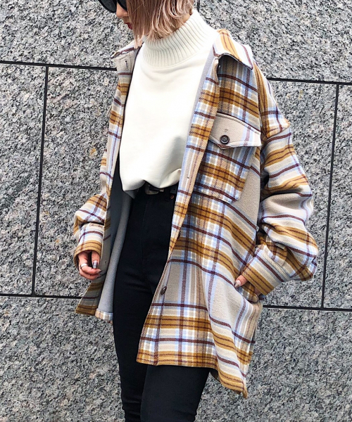 Pageboy ページボーイ の ウールライクチェックcpoジャケット