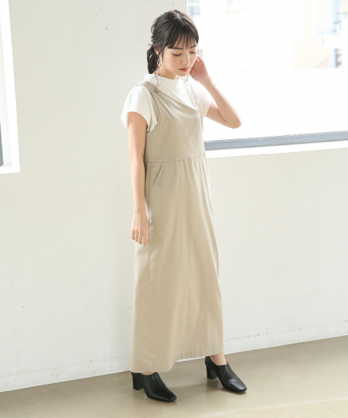 LOWRYS FARM(ローリーズファーム)の「ワンショルワンピース 851019(ワンピース・レディース・アイボリー/ブラック/ブラウン・FREE)」の2枚目の写真