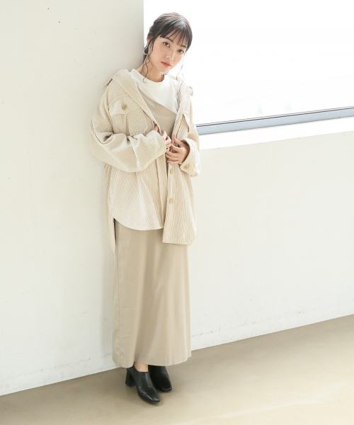 LOWRYS FARM(ローリーズファーム)の「ワンショルワンピース 851019(ワンピース・レディース・アイボリー/ブラック/ブラウン・FREE)」の8枚目の写真