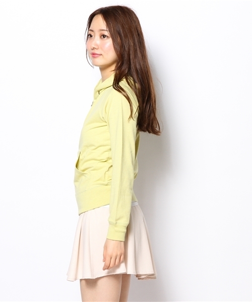 DISCOAT（ディスコート）の「【Discoat】ミニ裏毛パーカー（パーカー・レディース・グレー/イエロー/ネイビー・ﾌﾘ-）」の6枚目の写真