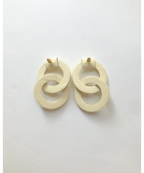 TODAYFUL（トゥデイフル）の「レザーリングピアス（ピアス（両耳用）・レディース・ブラック/モカ/キナリ・FREE）」の9枚目の写真