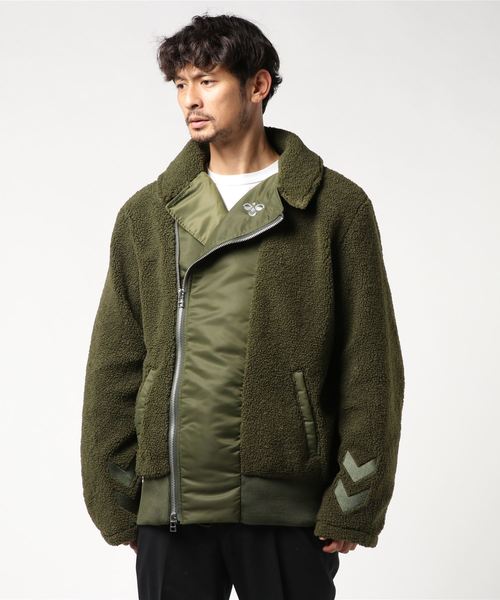 hummel(ヒュンメル)の「直営店・WEB限定 hummel(ヒュンメル)ボア切り替えライダースジャケット(ライダースジャケット・メンズ・ブラック/ネイビー/カーキ・S/M/L/XL)」の21枚目の写真