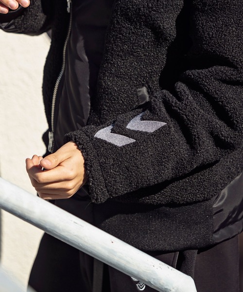 hummel(ヒュンメル)の「直営店・WEB限定 hummel(ヒュンメル)ボア切り替えライダースジャケット(ライダースジャケット・メンズ・ブラック/ネイビー/カーキ・S/M/L/XL)」の16枚目の写真