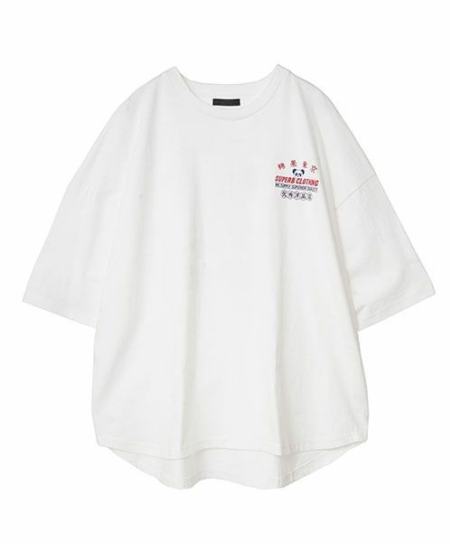 Candy Stripper（キャンディストリッパー）の「SUPERB CLOTHING CANDY トップ（Tシャツ/カットソー・レディース・オフホワイト/オレンジ/ブラック・2）」の2枚目の写真