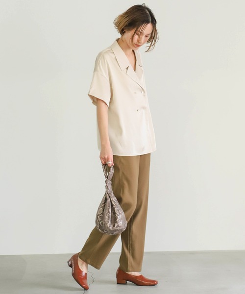 select MOCA（セレクトモカ）の「ダブルボタンハンサムシャツ（シャツ/ブラウス・レディース・ベージュ/イエロー/モスグリーン・FREE）」の21枚目の写真