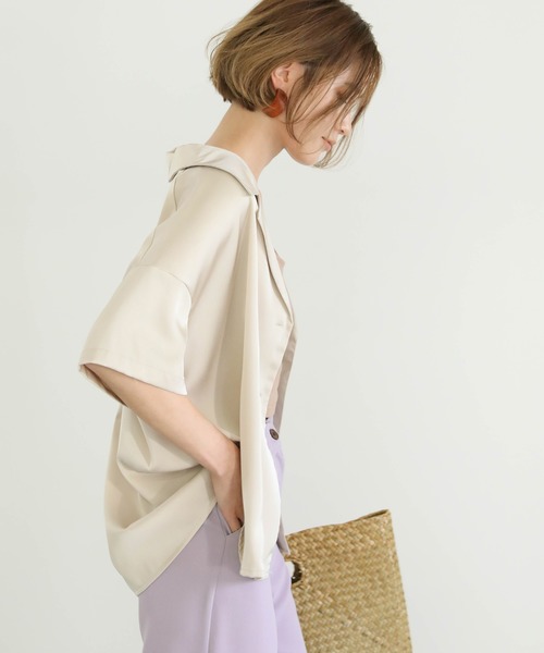 select MOCA（セレクトモカ）の「ダブルボタンハンサムシャツ（シャツ/ブラウス・レディース・ベージュ/イエロー/モスグリーン・FREE）」の19枚目の写真