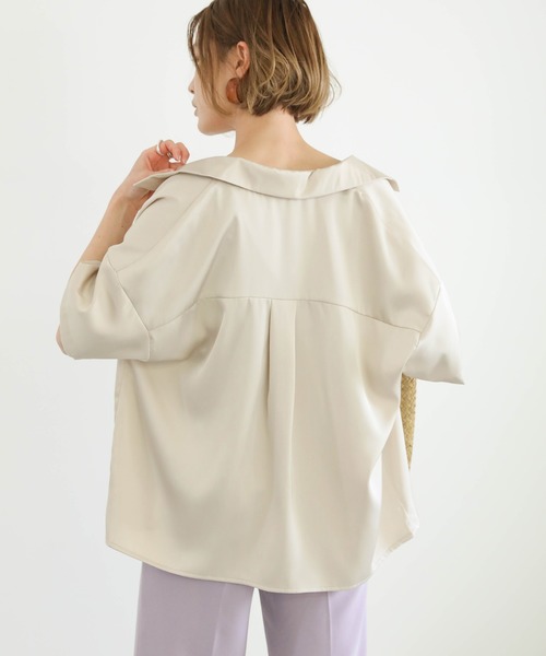 select MOCA（セレクトモカ）の「ダブルボタンハンサムシャツ（シャツ/ブラウス・レディース・ベージュ/イエロー/モスグリーン・FREE）」の20枚目の写真