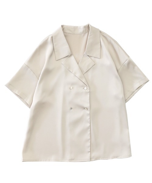 select MOCA（セレクトモカ）の「ダブルボタンハンサムシャツ（シャツ/ブラウス・レディース・ベージュ/イエロー/モスグリーン・FREE）」の8枚目の写真