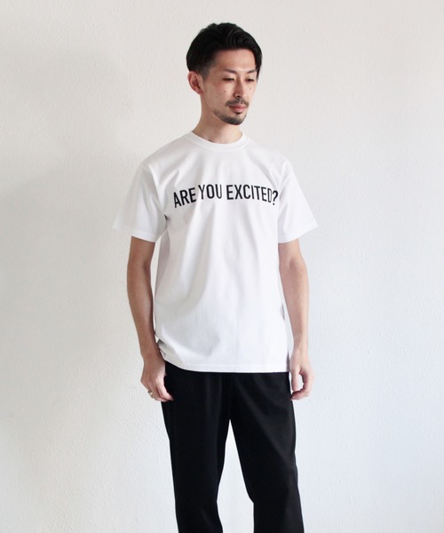 blank by words(ブランクバイワーズ)の「「ARE YOU EXCITED」 TEE(Tシャツ/カットソー・メンズ・ホワイト・LARGE/MEDIUM/SMALL)」の7枚目の写真