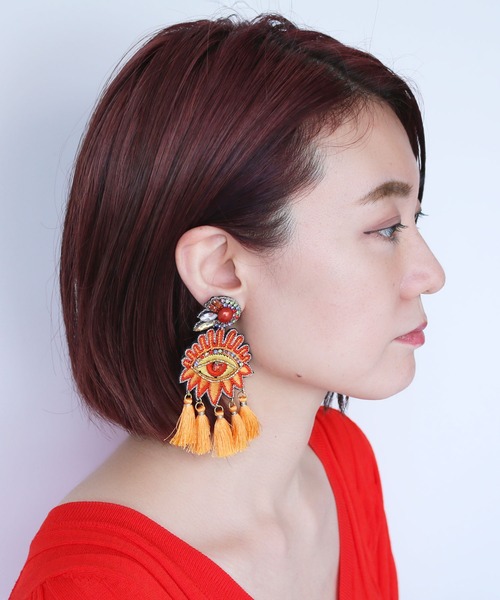 misto accessories(ミストアクセサリーズ)の「アイズピアス eyes pierce(ピアス(両耳用)・レディース・スカイブルー/ネイビー/ホワイト/ピンク/オレンジ・FREE)」の13枚目の写真