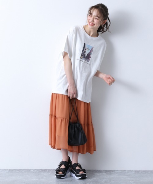 Heather（ヘザー）の「フロントフォトプリントＴ　885762（Tシャツ/カットソー・レディース・ホワイト系その他/ブラック系その他/ピンク系その他/ホワイト系その他2/ホワイト系その他3・FREE）」の6枚目の写真