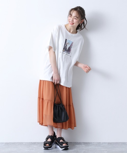 Heather（ヘザー）の「フロントフォトプリントＴ　885762（Tシャツ/カットソー・レディース・ホワイト系その他/ブラック系その他/ピンク系その他/ホワイト系その他2/ホワイト系その他3・FREE）」の21枚目の写真