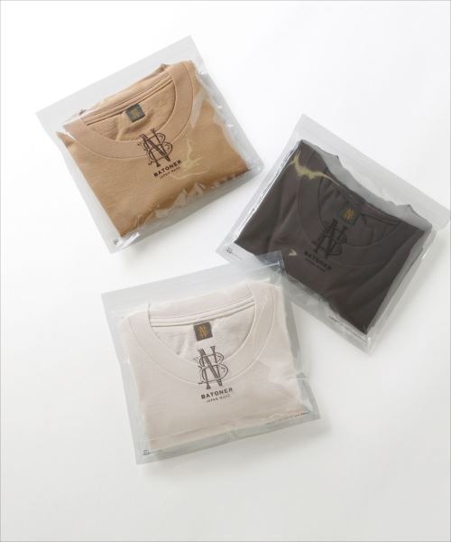 BATONER（バトナー）の「【BATONER for ADAM ET ROPE'】色別注PACK T-SHIRT(Tシャツ)（Tシャツ/カットソー・レディース・チャコールグレー/ホワイト系その他5/ブラウン系その他2・1）」の12枚目の写真