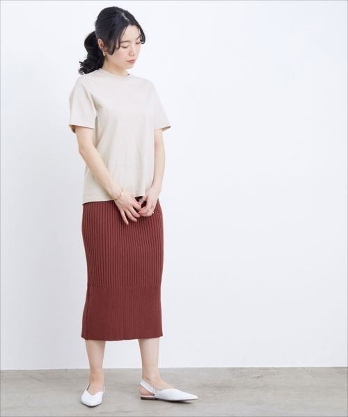 BATONER（バトナー）の「【BATONER for ADAM ET ROPE'】色別注PACK T-SHIRT(Tシャツ)（Tシャツ/カットソー・レディース・チャコールグレー/ホワイト系その他5/ブラウン系その他2・1）」の14枚目の写真