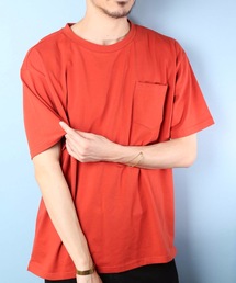 【BLUE STANDARD】男女問わず着用可能なビッグサイズ無地T ドロップショルダー加工 オーバーサイズ ユニセックスサイジング ポケット付き半袖Tシャツ カットソー