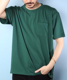 【BLUE STANDARD】男女問わず着用可能なビッグサイズ無地T ドロップショルダー加工 オーバーサイズ ユニセックスサイジング ポケット付き半袖Tシャツ カットソー
