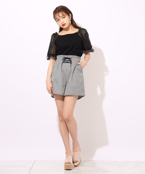 one after another NICE CLAUP(ワンアフターアナザーナイスクラップ)の「袖ドットシフォンテレコプルオーバー(Tシャツ/カットソー・レディース・ブラック/グレー/オフホワイト/ラベンダー/ブラウン系その他・FREE)」の20枚目の写真