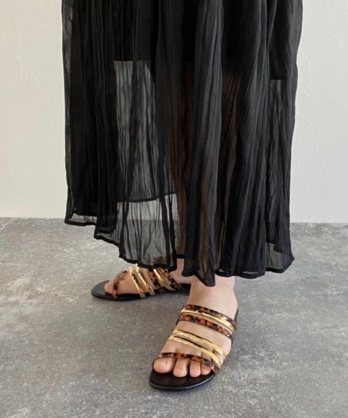 PAGEBOY（ページボーイ）の「シアークリンクルプリーツスカート（スカート・レディース・ブラック/グリーン/グレイッシュベージュ/ダークブラウン・FREE）」の8枚目の写真