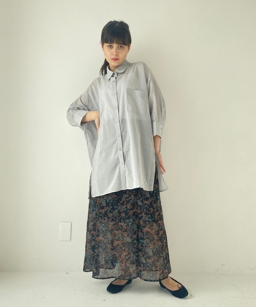 Heather（ヘザー）の「アソートガラロングスカート　887377（スカート・レディース・ホワイト系その他/ブラック系その他/ベージュ系その他・FREE）」の7枚目の写真