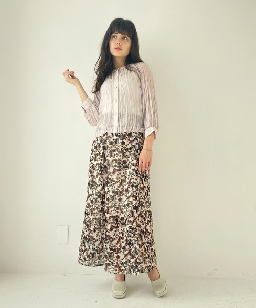 Heather（ヘザー）の「アソートガラロングスカート　887377（スカート・レディース・ホワイト系その他/ブラック系その他/ベージュ系その他・FREE）」の5枚目の写真