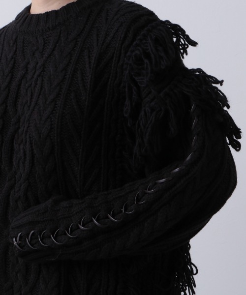 PAGEBOY（ページボーイ）の「フリンジデザインプルオーバー 【ローゲージニット】（ニット/セーター・レディース・ブラック/パープル/オフホワイト・FREE）」の18枚目の写真