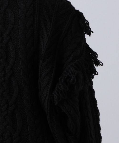 PAGEBOY（ページボーイ）の「フリンジデザインプルオーバー 【ローゲージニット】（ニット/セーター・レディース・ブラック/パープル/オフホワイト・FREE）」の21枚目の写真