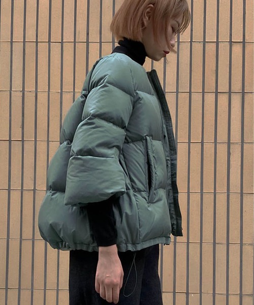 Audrey John テントシルエットショートダウンジャケット ダウンジャケット コート Audrey Wad Wad オードリーアンドジョンワッド のファッション And John Audrey And And John