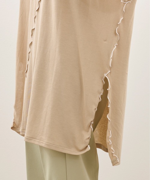 Ambre Neige（アンブルネージュ）の「メローユルトップス／ビックT／【WEB/EC限定商品】（Tシャツ/カットソー・レディース・ダークブラウン/ベージュ・FREE）」の18枚目の写真