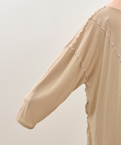 Ambre Neige（アンブルネージュ）の「メローユルトップス／ビックT／【WEB/EC限定商品】（Tシャツ/カットソー・レディース・ダークブラウン/ベージュ・FREE）」の19枚目の写真