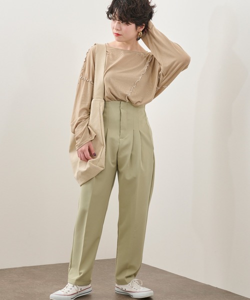 Ambre Neige（アンブルネージュ）の「メローユルトップス／ビックT／【WEB/EC限定商品】（Tシャツ/カットソー・レディース・ダークブラウン/ベージュ・FREE）」の13枚目の写真