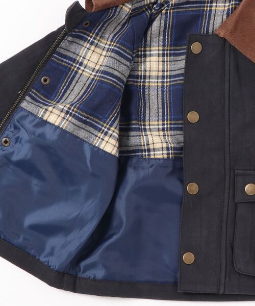RUGGEDWORKS(ラゲッドワークス)の「ハンティングジャケット(ブルゾン・キッズ・ネイビー/ダークカーキ・100/110/120/130/140/150/90)」の3枚目の写真