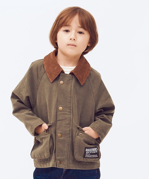 RUGGEDWORKS(ラゲッドワークス)の「ハンティングジャケット(ブルゾン・キッズ・ネイビー/ダークカーキ・100/110/120/130/140/150/90)」の2枚目の写真