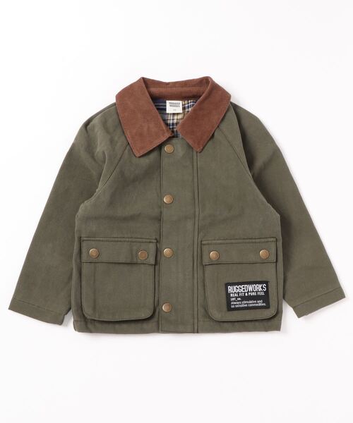 RUGGEDWORKS(ラゲッドワークス)の「ハンティングジャケット(ブルゾン・キッズ・ネイビー/ダークカーキ・100/110/120/130/140/150/90)」の6枚目の写真