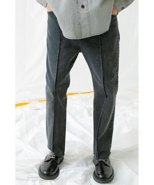 【オシャレ☆monkey time】裾切りっぱなし　デニムパンツ　サイズM MONKEY TIME（モンキータイム）の「＜monkey time＞ DENIM CUT