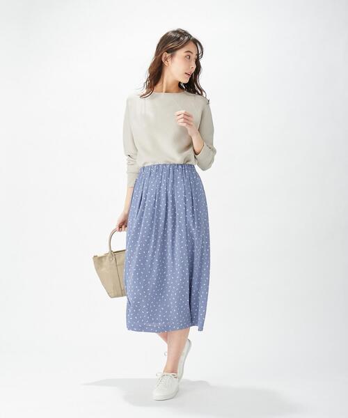 J.PRESS(ジェイプレス)の「【洗える】フェザージオメトリックプリント スカート(スカート・レディース・ネイビー系5/サックスブルー系5・11/9)」の11枚目の写真