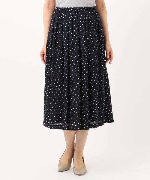 J.PRESS(ジェイプレス)の「【洗える】フェザージオメトリックプリント スカート(スカート・レディース・ネイビー系5/サックスブルー系5・11/9)」の8枚目の写真