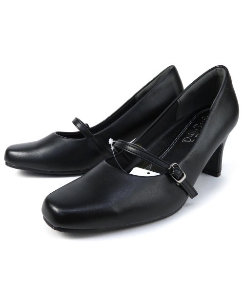 DULCIS REGALO（ドルキス レガロ）の「DulcisRegalo(ドルキスレガロ) 屈曲ソールストラップ付きリクルート パンプス （6.5cmヒール）（パンプス・レディース・ブラック・22/25/25.5/23/23.5/26/22.5/24/24.5/21.5）」の2枚目の写真