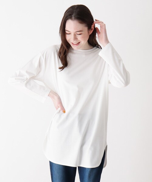 SHOO・LA・RUE（シューラルー）の「◆【2点セット】テープヤーン透かしニット+ロンT（その他トップス・レディース・ホワイト系/ブラック・03/02/04）」の10枚目の写真