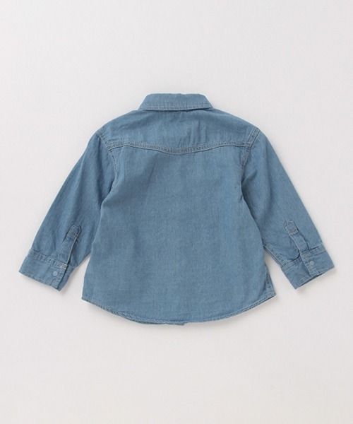 petit main(プティマイン)の「コットンロングスリーブシャツ(シャツ/ブラウス・キッズ・ブラック/レッド/ブルー・80cm/90cm/110cm/100cm/120cm/130cm)」の7枚目の写真